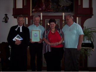 Erwin Hnning wurde fr 40 Jahre Blserdienst ausgezeichnet