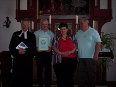 Erwin Hnning wurde fr 40 Jahre Blserdienst ausgezeichnet